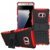 Samsung Galaxy Note 7 - Heavy Duty Rugged Dual Layer Hybrid Protective Phone Cover Case with Kickstand - Red